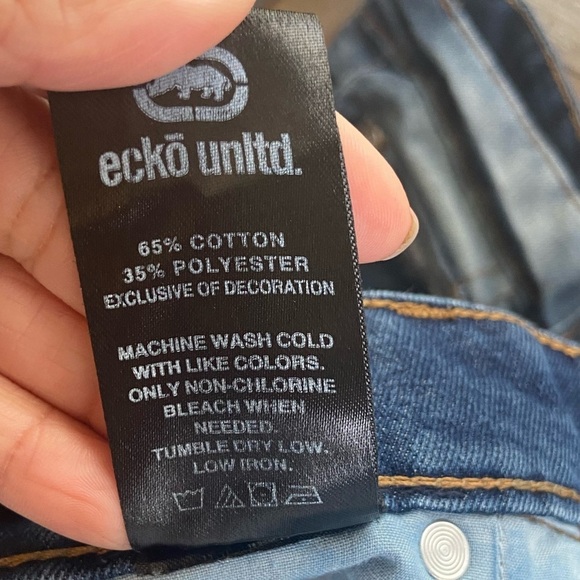 Ecko Untld Y2K Men's Denim Shorts Size 40 Relaxed Fit Color Blue Mid Wash - Picture 11 of 11